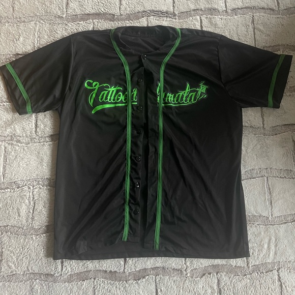 Graphic Baseball Jersey style Button up Tee❗️ - Picture 1 of 5